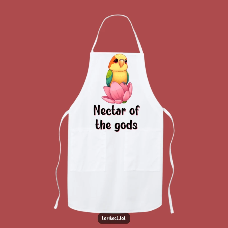 Funny Lorikeet Flower Apron: Chef Bird Wear, Perfect Funny Gift