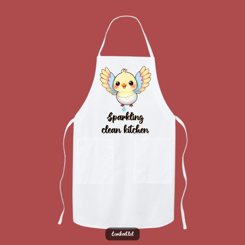 Funny Iridescent Bird Apron: Happy Catcher Chef, Unique Funny Gift