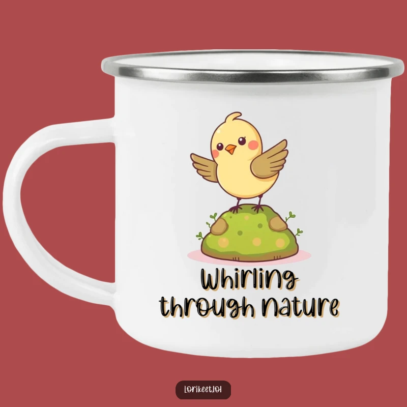 Funny Cheerful Bird Camping Mug: Durable Spinner, Essential Funny Gift