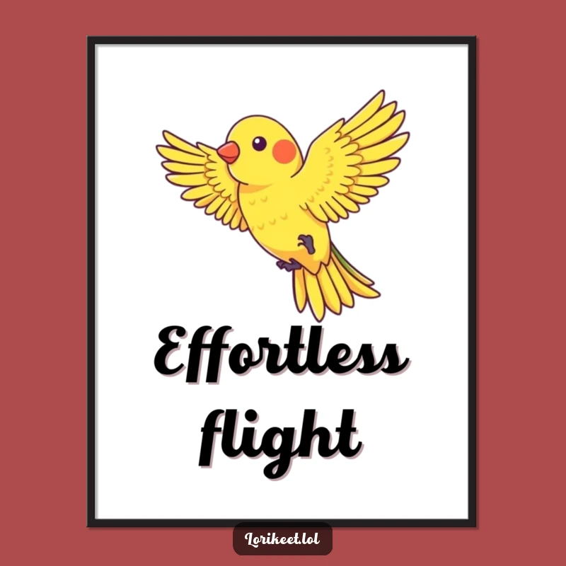 Funny Wind Rider Lorikeet Digital Art: Playful Flight Download, Perfect Funny Gift