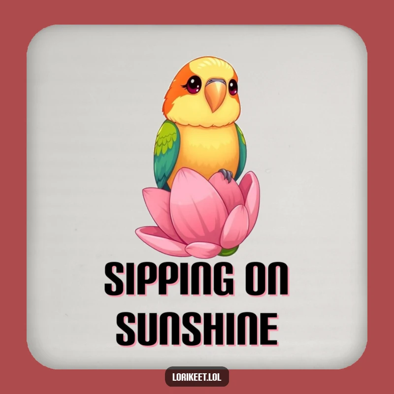 Funny Lorikeet Flower Coasters: Bird Protection Set, Perfect Funny Gift