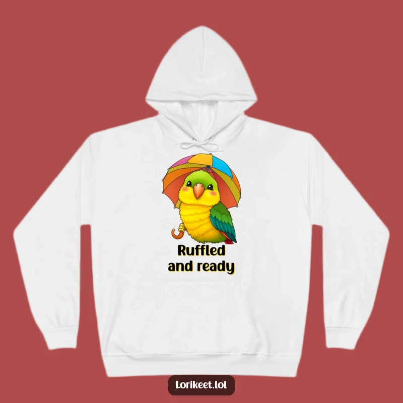 Cozy Funny Lorikeet Umbrella Hoodie: Warm & Humorous Avian Apparel Gift