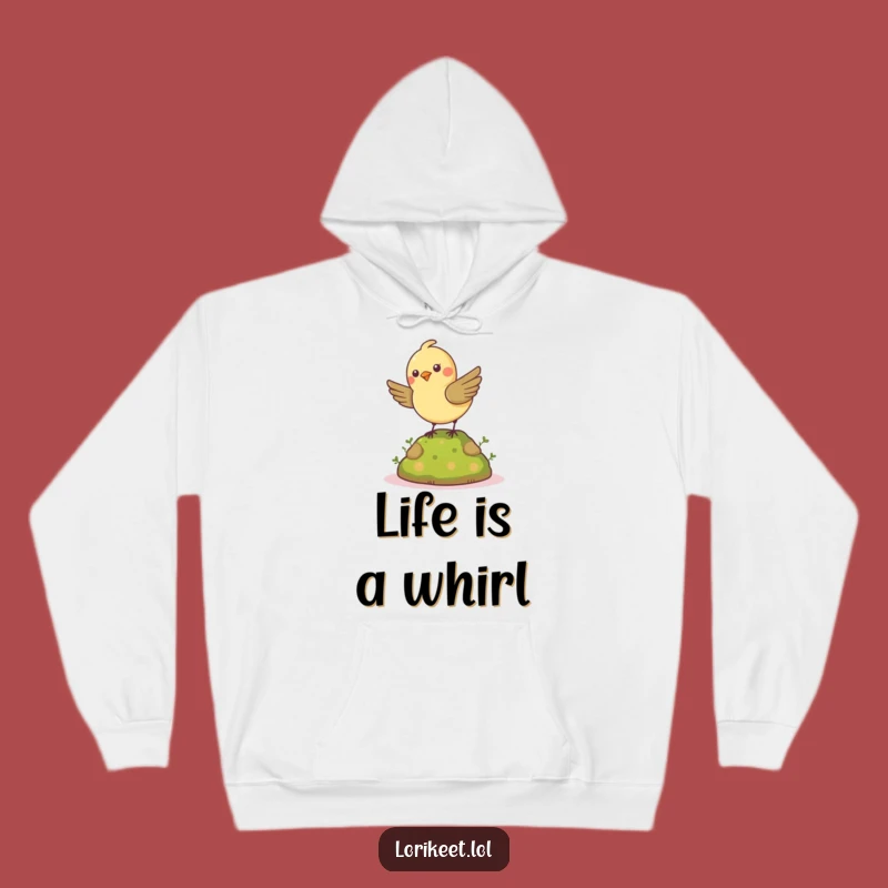 Funny Cheerful Bird Hoodie: Cozy Spinning Energy, Thoughtful Funny Gift