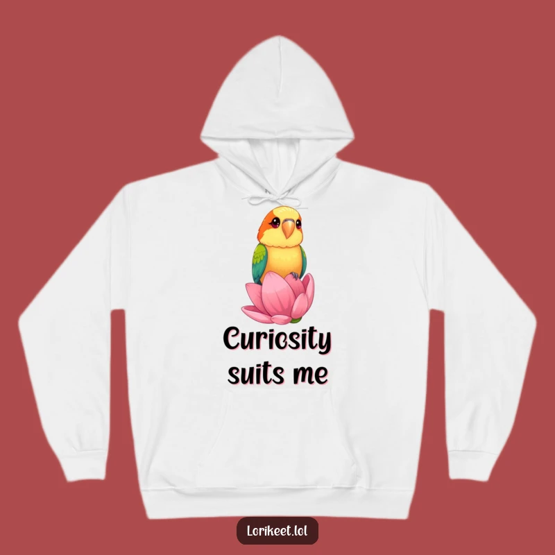 Funny Lorikeet Flower Hoodie: Cozy Bird Sweatshirt, Perfect Funny Gift