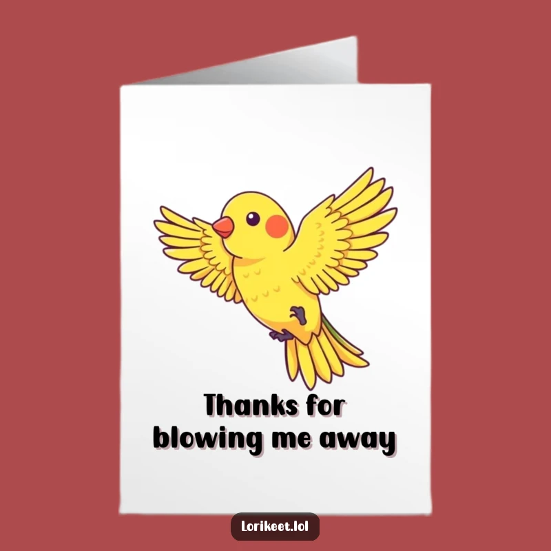 Free Printable Thank You Card: Windblown Thanks Downloadable Gift for a Sweet Gesture