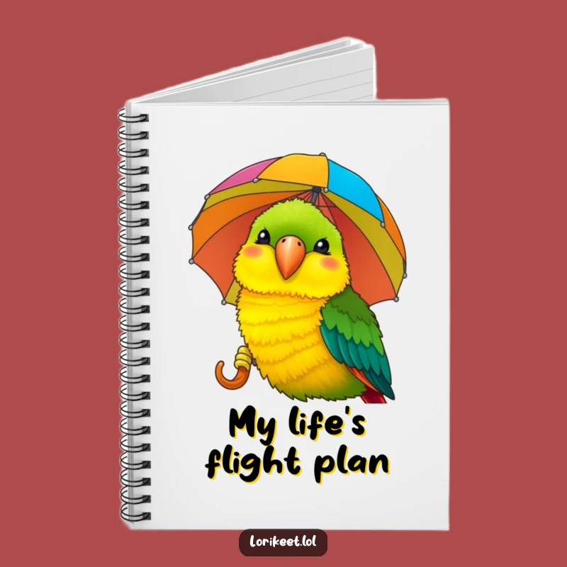 Funny Lorikeet Umbrella Notebook: Jot Down Ideas with Humorous Bird Flair
