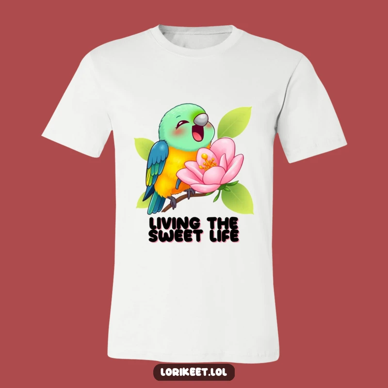Funny Lorikeet Blossom T-Shirt: Nectar Sipping Tee, Ideal Funny Gift